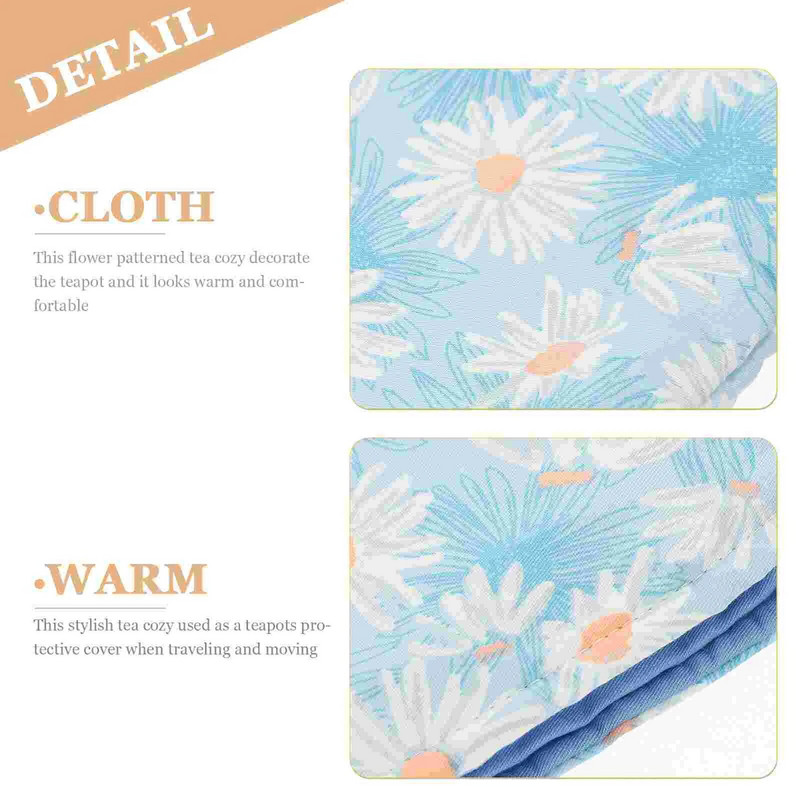 Põlemisvastane teekannu kate Korduvkasutatav veekeetja kate, lillega trükitud teekannu kaitse, teekannu kaaned