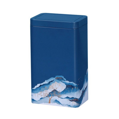 Kiniškos skardos arbatos kanistras, apvalus laikymo butelis birių lapų arbatai cukrui kavai su sandariu dangteliu Namų laikymo indai