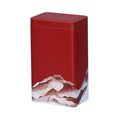 Kiniškos skardos arbatos kanistras, apvalus laikymo butelis birių lapų arbatai cukrui kavai su sandariu dangteliu Namų laikymo indai