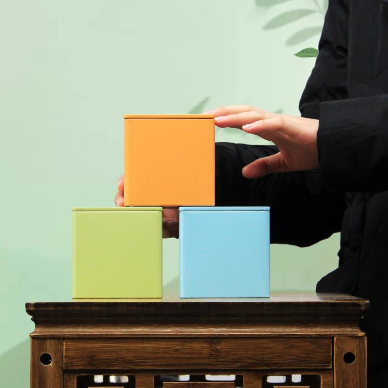 Creative Mini tee mahutid Teepurgid Universaalne kaasaskantav metallist tee hoiukarp Tühi tee pakkekarp