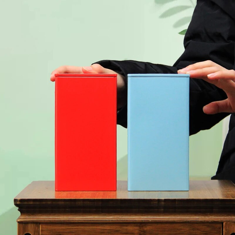 Creative Mini tee mahutid Teepurgid Universaalne kaasaskantav metallist tee hoiukarp Tühi tee pakkekarp