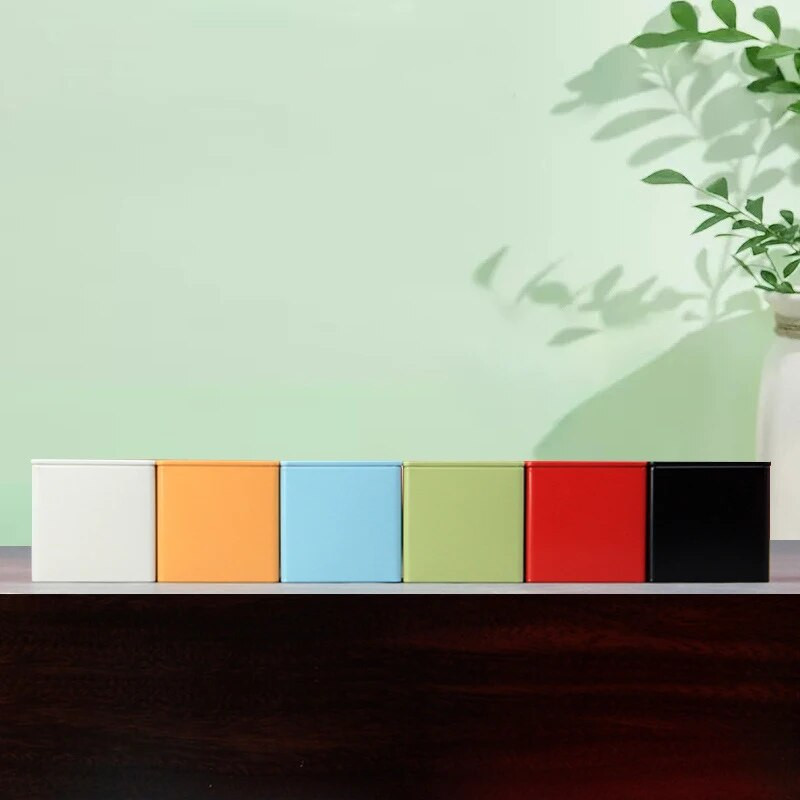 Creative Mini tee mahutid Teepurgid Universaalne kaasaskantav metallist tee hoiukarp Tühi tee pakkekarp