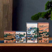 Creative τετράγωνο βάζο τσαγιού Λευκοσίδηρο βάζο αποθήκευσης κινέζικο βάζο καραμέλα με καπάκι Κουτί αποθήκευσης Διακόσμηση σαλονιού Διακόσμηση σπιτιού