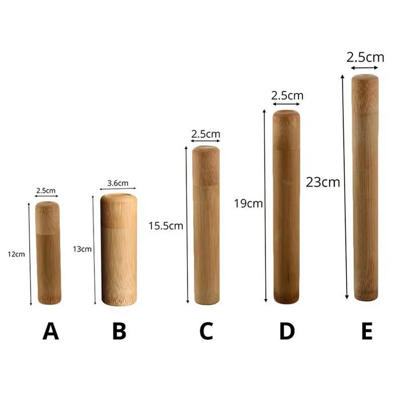 Keskkonnasõbralik purgi kaasaskantav teekanistri kaas Käsitsi valmistatud naturaalne konteiner, ümmargune bambusest hoiukarbi hoidja teekunstitarbed