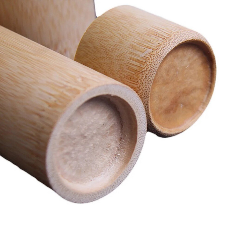 Keskkonnasõbralik purgi kaasaskantav teekanistri kaas Käsitsi valmistatud naturaalne konteiner, ümmargune bambusest hoiukarbi hoidja teekunstitarbed