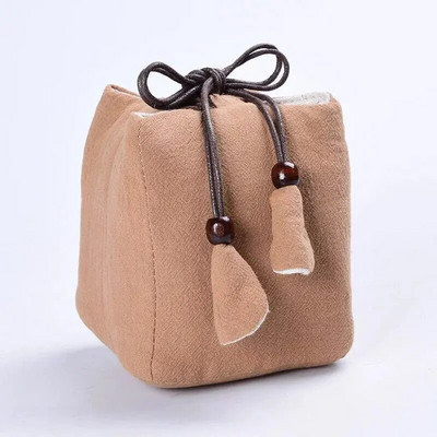 Bunched Bag Βαμβακερό σετ τσαγιού σετ τσαγιού αποθήκευσης Ταξίδι Φορητό τσαγιού ιαπωνικού στυλ Πανί τσάντα αποθήκευσης Τσάι Cozies ZC358