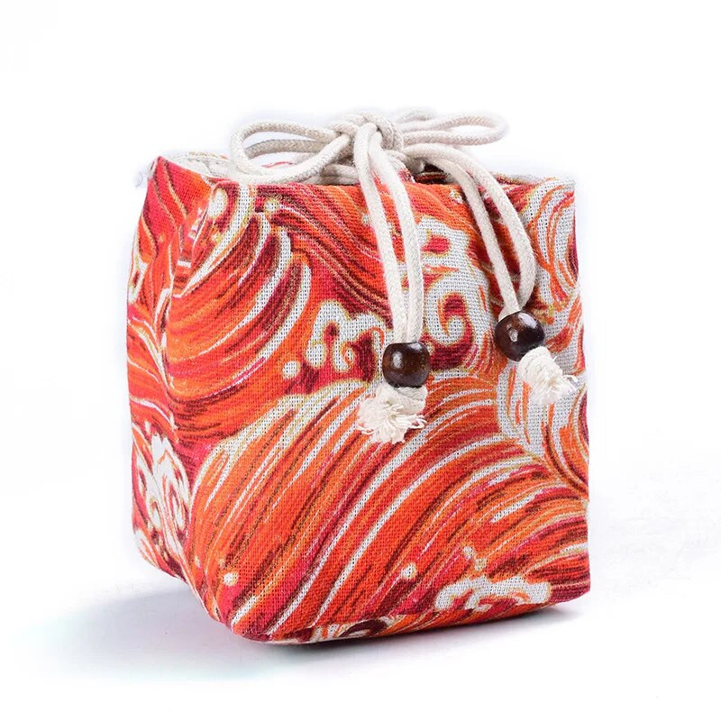 Bunched Bag Βαμβακερό σετ τσαγιού σετ τσαγιού αποθήκευσης Ταξίδι Φορητό τσαγιού ιαπωνικού στυλ Πανί τσάντα αποθήκευσης Τσάι Cozies ZC358