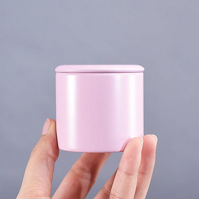 Väike metallist suletud teekarp Caddy ümmargune plekkplaadiga kaasaskantav reisi universaalne teekonteiner tee kohv vürtsid suhkru säilituspurgid