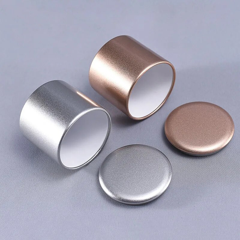 Väike metallist suletud teekarp Caddy ümmargune plekkplaadiga kaasaskantav reisi universaalne teekonteiner tee kohv vürtsid suhkru säilituspurgid