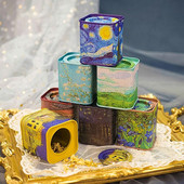 Suletud teekarp Teenõude hoiukonteiner Plekk-ruudukujuline kommid, rauast kanister Vintage teekarp köögitee jaoks, kohv, suhkur