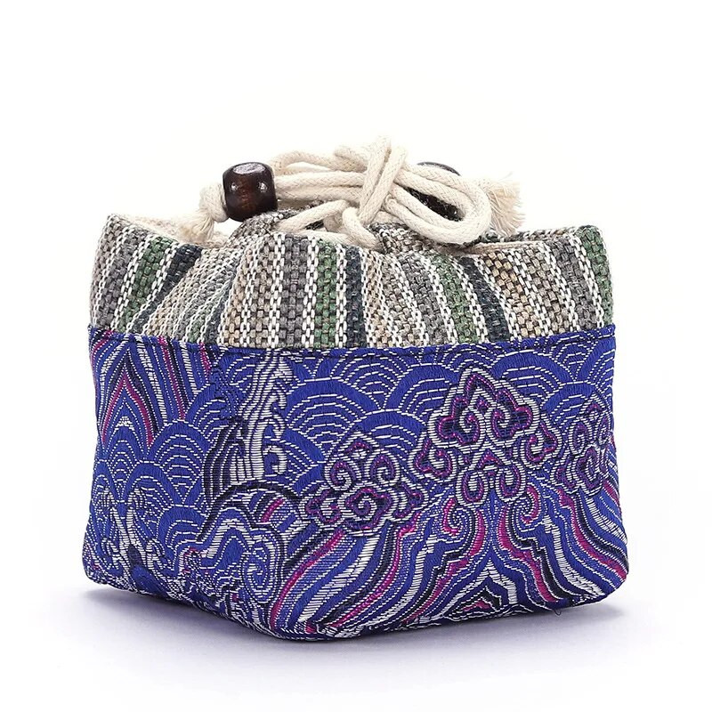 Φλιτζάνι τσαγιού Βαμβακερή Βαμβακερή τσάντα αποθήκευσης Express Cup Φορητό σετ τσαγιού ταξιδιού Τσάντα αποθήκευσης Μονό φλιτζάνι Προστατευτικό κάλυμμα τσέπης με δέσμη ZC356