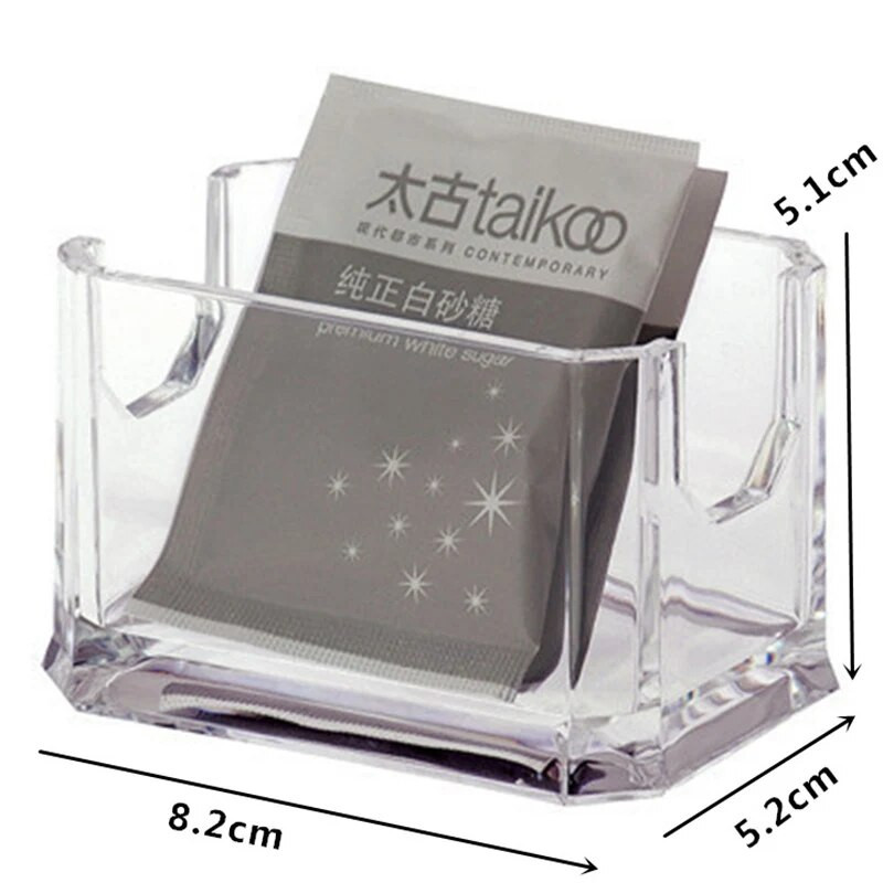 Praktiline teekotikarp plastikust suhkruistme Keskkonnasõbralik tee-suhkrukoti karp Peen tahke suhkrukarp Kasulik köögividin