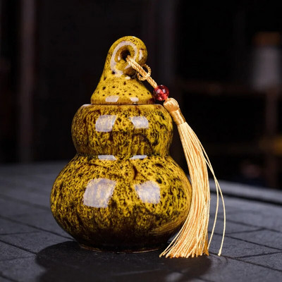 Mini tök teáskanna cserepes kerámia tárolóedény hordozható kemence cseremáz Kreatív lezárt edényes tárolóedény háztartási teáskészlet