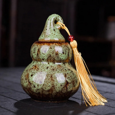 Mini tök teáskanna cserepes kerámia tárolóedény hordozható kemence cseremáz Kreatív lezárt edényes tárolóedény háztartási teáskészlet