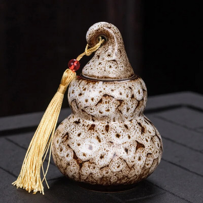 Mini tök teáskanna cserepes kerámia tárolóedény hordozható kemence cseremáz Kreatív lezárt edényes tárolóedény háztartási teáskészlet