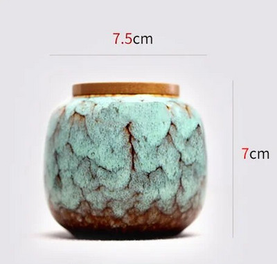 Hiina keraamiline tee Caddy puidust kaas lausriidest suletud säilituspurgid Pühadekingitused Kodus Kaasaskantav Reisi Mini Tea Caddy Teekarp