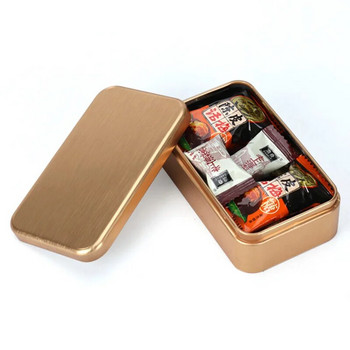 Απλή συσκευασία καθαρού χρώματος τσαγιού Κουτί από λευκοσίδηρο Dahongpao πράσινο τσάι κουτί τσαγιού φορητό μίνι καλλυντικό κουτί αποθήκευσης σνακ