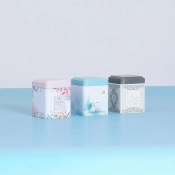 Творчески универсални тенекиени кутии Малки кутии за чай Кутия за съхранение на зелен чай с аромат на бонбони