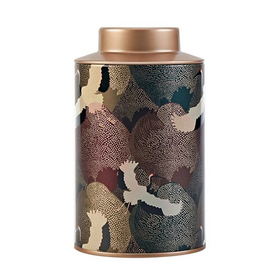 Vanad teekonteinerid tühjad ümmargused plekist kommipurk Väike kaanega säilituskonteiner Metallist väike teepakendite karp