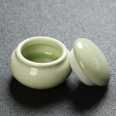 4tk/partii keraamilised mini-teepurgid suletud purgid lõhnapulbriga keraamilised pillide purgid pärlipulbri kaasaskantav reisipaak