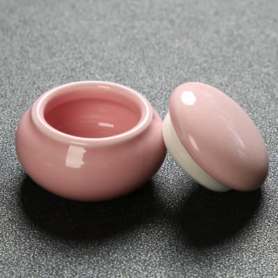 4tk/partii keraamilised mini-teepurgid suletud purgid lõhnapulbriga keraamilised pillide purgid pärlipulbri kaasaskantav reisipaak
