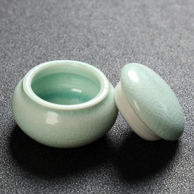 4tk/partii keraamilised mini-teepurgid suletud purgid lõhnapulbriga keraamilised pillide purgid pärlipulbri kaasaskantav reisipaak