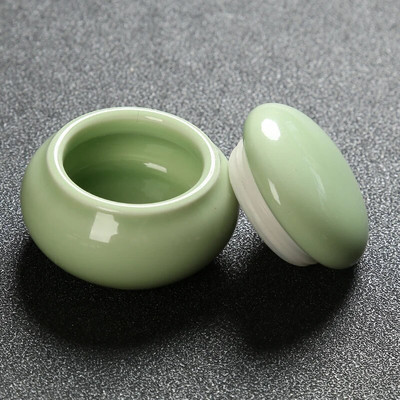 4tk/partii keraamilised mini-teepurgid suletud purgid lõhnapulbriga keraamilised pillide purgid pärlipulbri kaasaskantav reisipaak