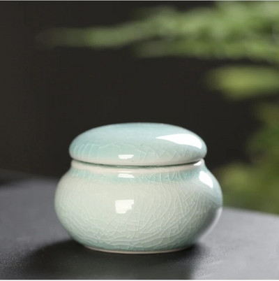 4tk/partii keraamilised mini-teepurgid suletud purgid lõhnapulbriga keraamilised pillide purgid pärlipulbri kaasaskantav reisipaak