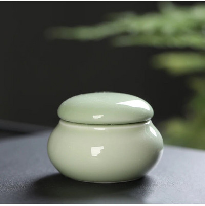 4tk/partii keraamilised mini-teepurgid suletud purgid lõhnapulbriga keraamilised pillide purgid pärlipulbri kaasaskantav reisipaak