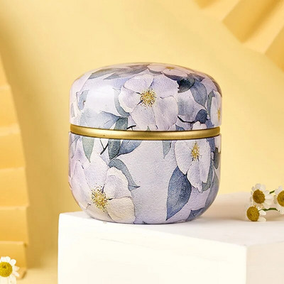 Arbatos indeliai Japoniško stiliaus žolelių arbatos skardinės Saldainių užkandžiai Mažos apvalios skardinės Mini nešiojamos skardinės pakavimo dėžutė