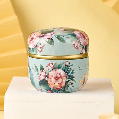 Arbatos indeliai Japoniško stiliaus žolelių arbatos skardinės Saldainių užkandžiai Mažos apvalios skardinės Mini nešiojamos skardinės pakavimo dėžutė