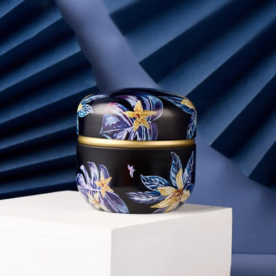 Arbatos indeliai Japoniško stiliaus žolelių arbatos skardinės Saldainių užkandžiai Mažos apvalios skardinės Mini nešiojamos skardinės pakavimo dėžutė