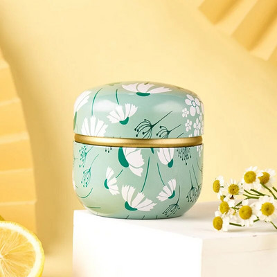 Arbatos indeliai Japoniško stiliaus žolelių arbatos skardinės Saldainių užkandžiai Mažos apvalios skardinės Mini nešiojamos skardinės pakavimo dėžutė