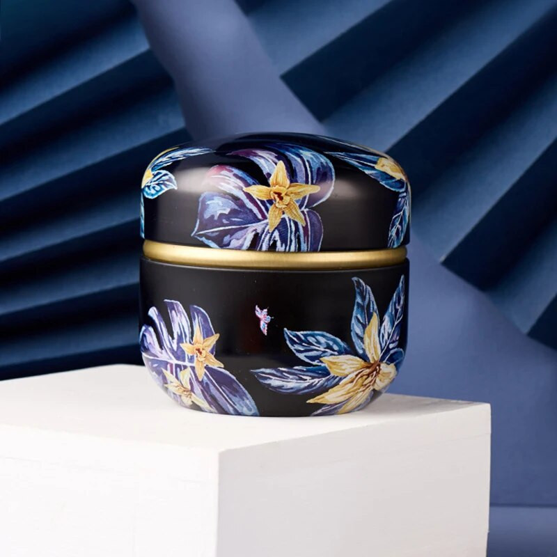 Arbatos indeliai Japoniško stiliaus žolelių arbatos skardinės Saldainių užkandžiai Mažos apvalios skardinės Mini nešiojamos skardinės pakavimo dėžutė