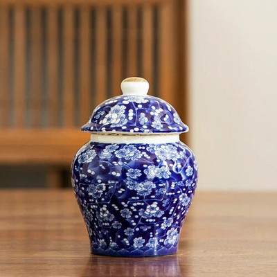 Retro keramikinis arbatos puodas su dangteliu Užsandarintas mini nešiojamas arbatinukas arbatos dėžutė arbatos indelis Svetainė Kavos staliukas Dekoratyviniai papuošalai