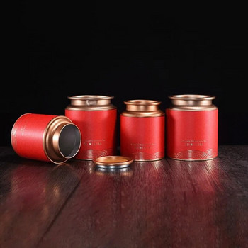 Метални запечатани чай Тенекиени буркани за съхранение Универсална китайска кутия за чай Кафе Захар Организатор Подаръчна кутия