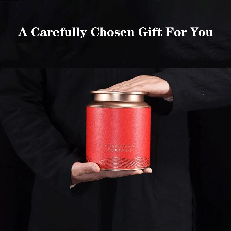 Metallist suletud teeplekist säilituspurgid Universaalne Hiina teepurk Kohv Suhkur Organiseerija kinkekarp