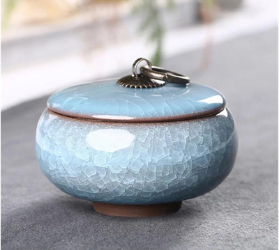 Kinų retro ledo krekingo arbatos formelės Keraminės skardos maži miltelių laikymo bakeliai Antikvariniai spalvingi arbatos indeliai arbatos indų rinkinio priedai