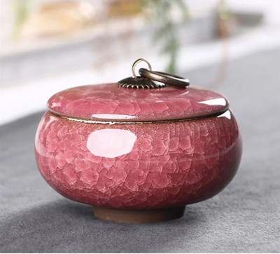 Kinų retro ledo krekingo arbatos formelės Keraminės skardos maži miltelių laikymo bakeliai Antikvariniai spalvingi arbatos indeliai arbatos indų rinkinio priedai