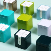Mini Square Tea Caddies plekkkarp Lõhnastatud Roheline Teepurk Universaalne Vürtsid Kohvi Säilitus Box Office Kodu Köök Teenõud