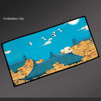 Kinietiškas dažytas arbatos rankšluosčių valymo audinys arbatos kilimėlis, sutirštintas, sugeriantis skudurėlis, minkštas medvilninis virtuvės rankšluostis Kung Fu arbatos priedai