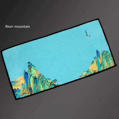 Kinietiškas dažytas arbatos rankšluosčių valymo audinys arbatos kilimėlis, sutirštintas, sugeriantis skudurėlis, minkštas medvilninis virtuvės rankšluostis Kung Fu arbatos priedai