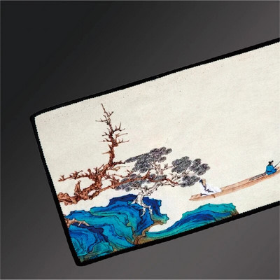 Kinietiškas dažytas arbatos rankšluosčių valymo audinys arbatos kilimėlis, sutirštintas, sugeriantis skudurėlis, minkštas medvilninis virtuvės rankšluostis Kung Fu arbatos priedai