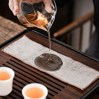 Ретро рисувана кърпа за чай Zen Kung Fu кърпа за чай Абсорбираща памучна кърпа за чай Памучна ленена кърпа Подложка Кухненски сервиз за чай Аксесоари