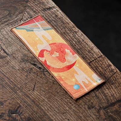 Retro dažytas arbatos rankšluostis Zen Kung Fu arbatos audinys, sugeriantis medvilninis arbatos audinys Medvilninis lininis audinys, virtuvės arbatos rinkinio priedai