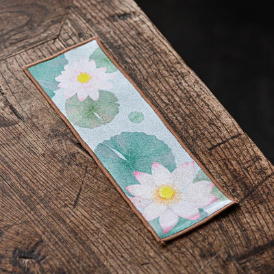 Retro dažytas arbatos rankšluostis Zen Kung Fu arbatos audinys, sugeriantis medvilninis arbatos audinys Medvilninis lininis audinys, virtuvės arbatos rinkinio priedai