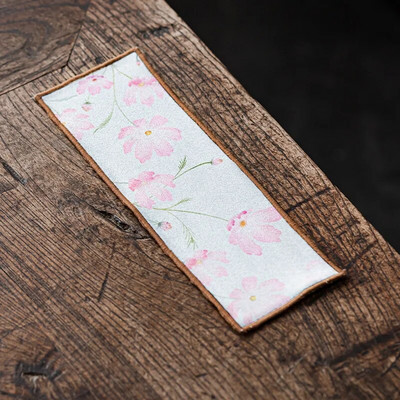 Retro dažytas arbatos rankšluostis Zen Kung Fu arbatos audinys, sugeriantis medvilninis arbatos audinys Medvilninis lininis audinys, virtuvės arbatos rinkinio priedai