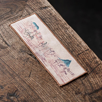 Retro dažytas arbatos rankšluostis Zen Kung Fu arbatos audinys, sugeriantis medvilninis arbatos audinys Medvilninis lininis audinys, virtuvės arbatos rinkinio priedai