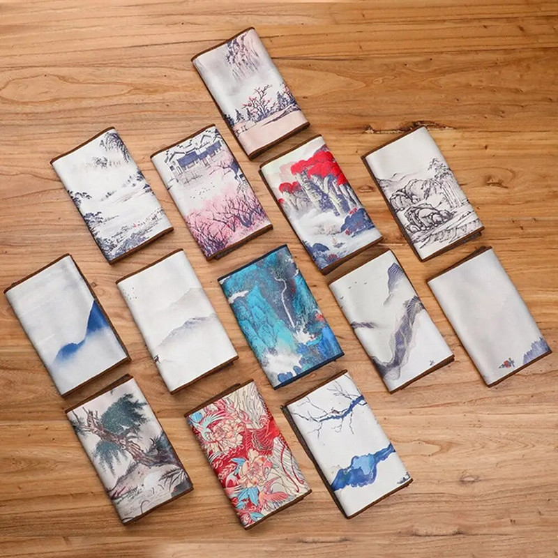 1vnt kiniškas dažytas storas arbatos rankšluostis Super sugeriantis aukščiausios klasės arbatos rinkinio priedai Stalo kilimėliai Buitinė profesionali skudurinės arbatos servetėlė