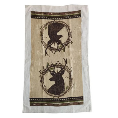 1tk 38x63cm värviline trükitud puuvillane köögirätikuga pesulapp vett imav puhastusvahend pühadekink